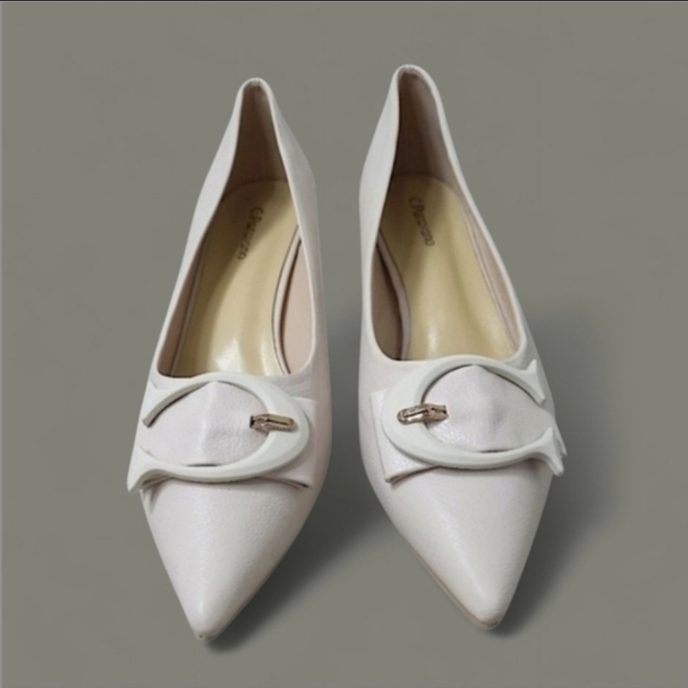 C. Paravano “Olivia” C Buckle Pointed Toe Leather Pumps – 42 EU / 11.5 US – 2.1" - Picture 6 of 12